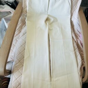 Frame Denim Cream Wide-Leg Trousers